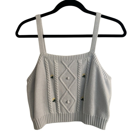 Wild Fable Knit Crop Top Blue XL - Picture 2 of 8